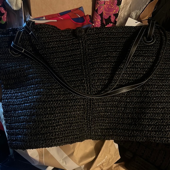 ❗️Last❗️Zara Black Woven Shopper Bag - Picture 7 of 8